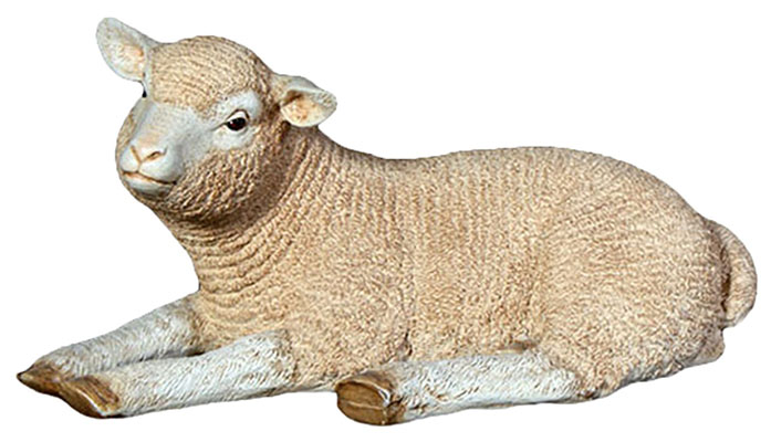Resin Merino Lamb Resting - Click Image to Close